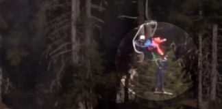 Скиор увисна от лифта в Банско