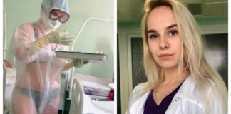 Политици и медици в защита на медсестрата, която обслужва болни от коронавирус с прозрачен защитен костюм