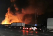 Четирима задържани за пожара, унищожил зеленчуковата борса в Кърналово