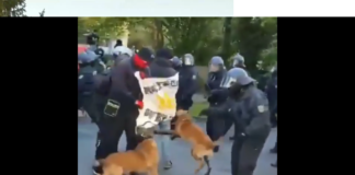 Ето как германската полиция разгонва мирна демонстрация /видео/