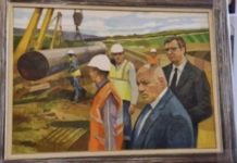 Борисов подарил картина на Вучич, изобразяваща инспекция на „Балкански поток“