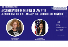 Елена Поптодорова говори за върховенството на закона с Джесика Ким. Сюрреалистично е, става за сюжет за гоблен