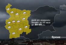 Жълт код за валежи с гръмотевици е обявен за 12 области в Западна България