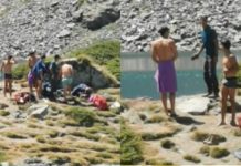 Планинар засне туристи да се къпят в Окото