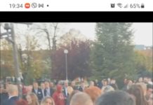 Гардове на Радев от НСО блъскат, спъват и бутат репортер, за да не задава неудобни въпроси на президента (ВИДЕО)