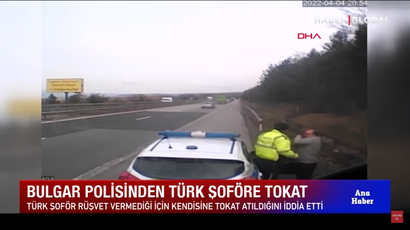 Турски шофьор на ТИР се оплака че е бил зашлевен