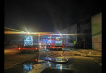 Пожар в склад за мебели в Пловдив