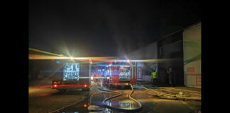 Пожар в склад за мебели в Пловдив