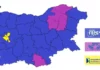 Картата посиня. ГЕРБ и ДПС печелят всички области, ПП – първи само в два столични района