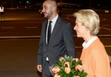 Урсула фон дер Лайен пристигна в София за откриване на газовата връзка с Гърция