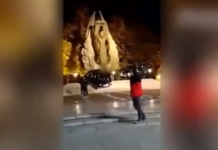 Задържаха шофьорите, качили се с джипове по стъпалата на паметника на Съединението