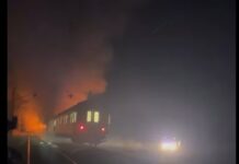 Гори влакът София-Варна край Каспичан