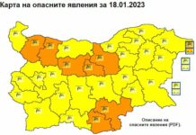 Жълт и оранжев код за опасни ветрове днес