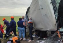 12 пътници са ранени в обърнатия автобус, шофьорът заспал