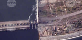 Украйна обвини Русия за разрушената стена на язовира „Нова Каховка“ край Херсон, предупреждава за сериозни наводнения