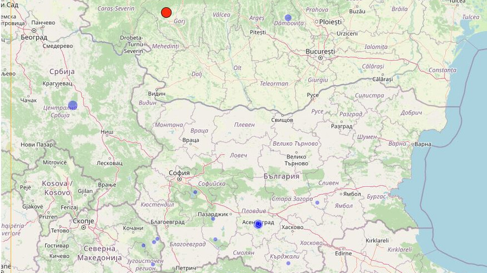 Земетресение в Румъния бе усетено и в България. Трусът е