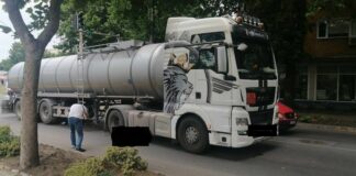 Цистерна смаза рускиня на пешеходна пътека в Айтос