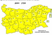 Жълт код за силен вятър и гръмотевични бури в цялата страна