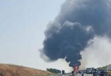 Запален камион блокира магистрала „Тракия“