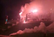 Фенове на „Левски“ счупиха плочата на Паметника на съветската армия (Видео)