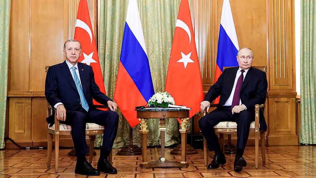 Срещата между руския президент Владимир Путин и турския му колега