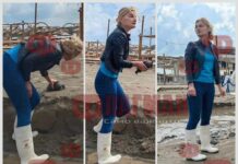 С мажоретни ботушки, секси клинче и кожено якенце – тя дойде да спаси туризма в Царево