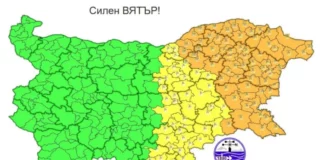 Жълт и оранжев код за ураганни ветрове в Източна България