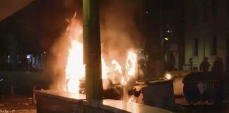 Пуснаха под домашен арест подпалвача на полицейския бус по време на протеста срещу БФС