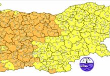 Жълт и оранжев код за силни валежи в цялата страна утре