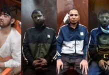 Без ухо и око – заподозрените за атентата в Москва със сериозни наранявания, единият бе доведен в съда в инвалидна количка