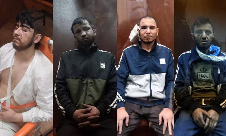 Русия повдигна обвинения на четиримата мъже задържани за терористичния акт в
