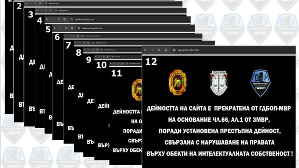 Служители на дирекция Киберпрестъпност“ – ГДБОП, блокираха сайтове за незаконно