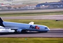 Товарен самолет се приземи „по корем“ на летището в Истанбул /видео/