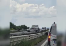 Катастрофа на северната скоростна тангента в София спря движението