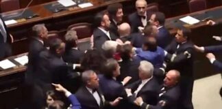 Бой в италианския парламент /видео/