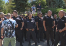 Полицаи от цялата страна протестираха в София срещу политическия натиск върху МВР