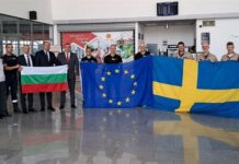 Изпратиха с церемония шведските екипи, помагали при гасенето на пожарите у нас /Снимки/