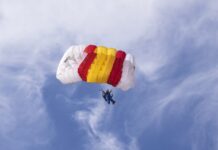 Парашутисти паднаха върху кола в Софийско