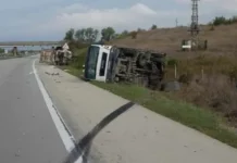 Катастрофа с два обърнали се камиона временно блокира АМ „Хемус“ между Варна и Шумен