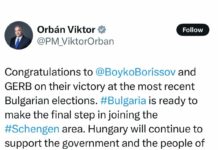 Виктор Орбан поздрави Борисов и ГЕРБ за победата на изборите