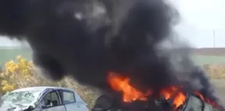 Младият шофьор помел 27 колчета, преди да мине през мантинелата в насрещното и да удари друга кола на АМ „Тракия“