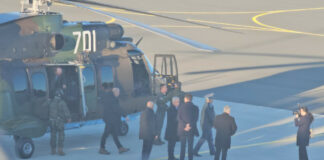 Генералният секретар на НАТО Марк Рюте пристигна на полигона в Ново село