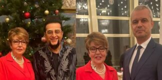 Костадин Костадинов и Евгени Минчев заедно на коледното парти на Елеонора Митрофанова