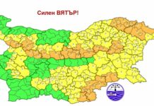 Жълт и оранжев код за опасен вятър в по-голямата част от страната на 13 март