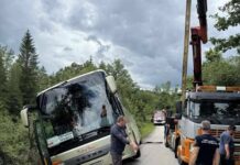 Варненски автобус с туристи пропадна в канавка край Боженци