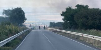 Голям пожар край Карнобат, активираха BG-Alert