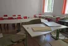 Част от окачен таван падна по време на час в пловдивско училище