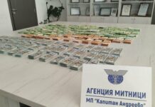 Недекларирана валута на стойност близо 3 млн. лева задържаха митничари на Капитан Андреево