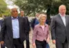 Урсула фон дер Лайен пристигна в България, Борисов и Желязков я посрещнаха (ВИДЕО)