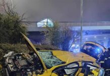 Кола падна от мост на „Цариградско шосе“ в София, трима 19-годишни са ранени